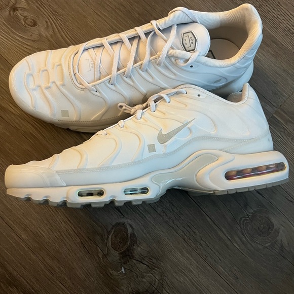 Nike Air Max Plus TN Triple White Trainers Size 14
